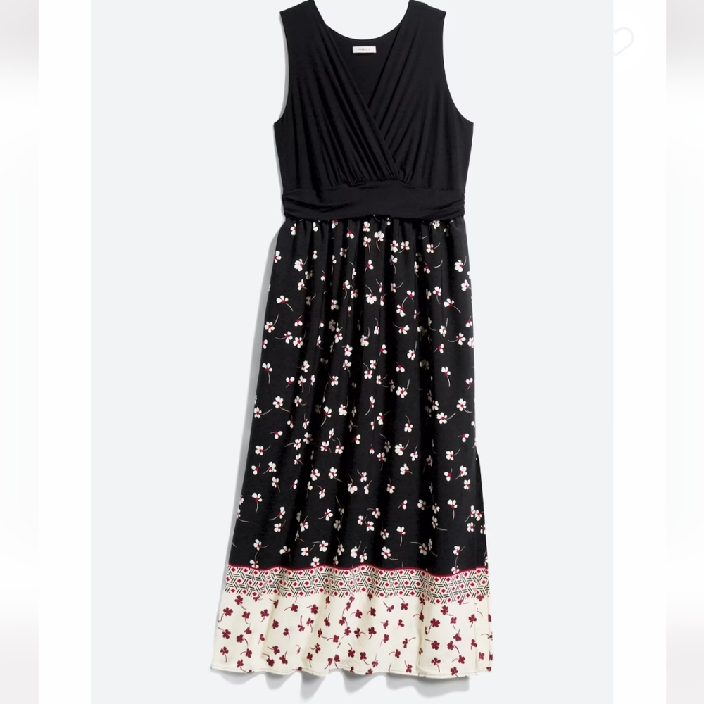 Gilli Black and White Floral Maxi Dress